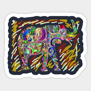 Elephant colorfull Sticker